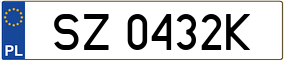 Truck License Plate